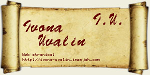 Ivona Uvalin vizit kartica